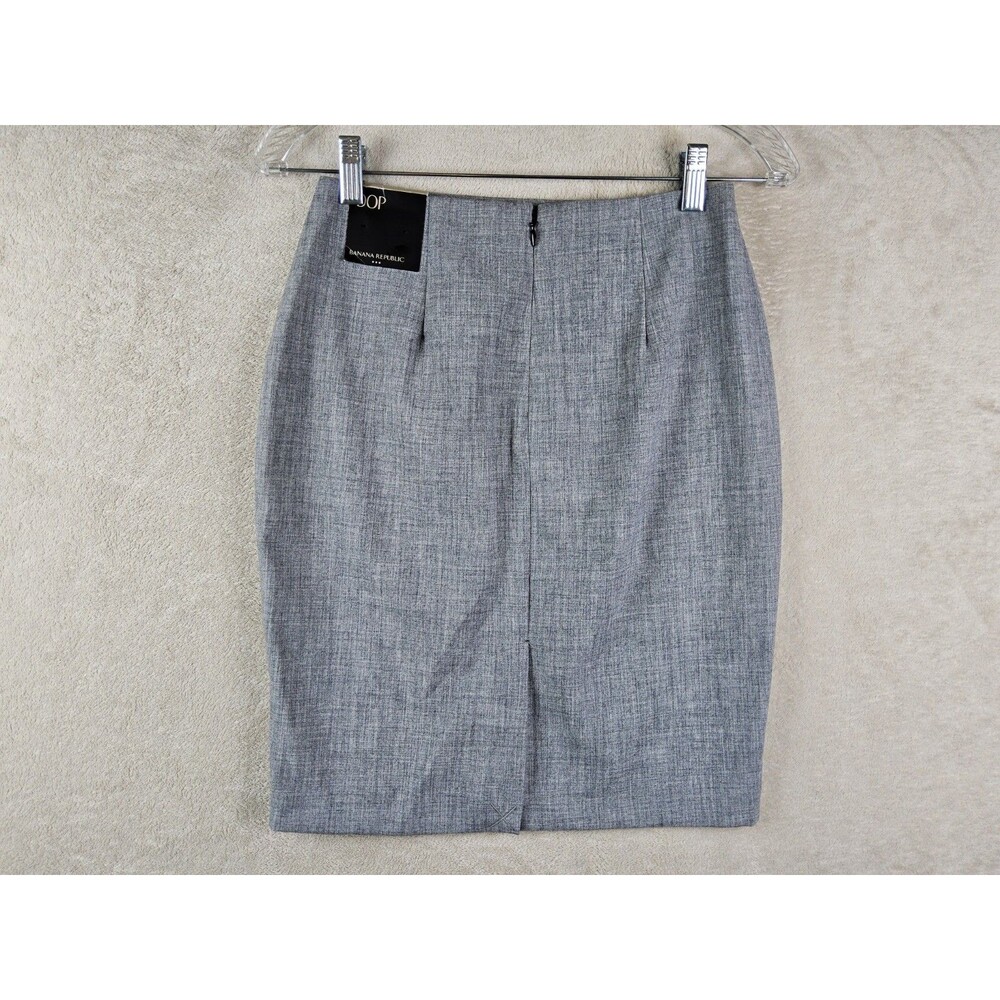 Banana Republic Women's Grey Pencil Skirt Petites Size 00P - Picture 2 of 3